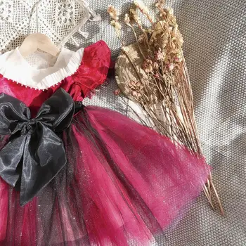Ispanijos Lolita princess dress baby girl drabužius, akių susiuvimo Saldus mielas suknelė mergaitėms birthday party dress vestidos Y3085