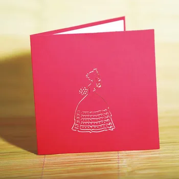 10vnt 3D nuotaka išskaptuotas greeting card high-end vestuvių kvietimo Creative vestuvių kvietimus, Sveikinimo kortelės
