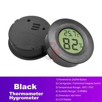 Mini Turo LCD Skaitmeninis Termometras su Drėgmėmačiu Temperatūros ir Drėgmės Jutiklis Skaitiklis Šilumos Drėgmės Jutiklis Monitorius Šaldytuvas