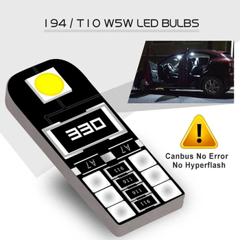 10x T10 W5W Canbus Automobilio LED Lemputė Dodge Kelionės Įkroviklis Ram 1500 GMC Sierra Yukon 12V Interjero Šviesos Kupolas Kamieno Stovėjimo Žibintai