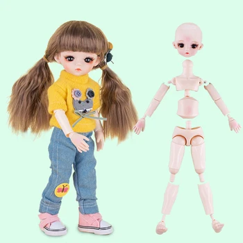 30cm BJD Doll Mados 21Movable Sujungta Lėlės Princesė Žaislai Keičiama Perukas Suknelė Grožio BJD Perukas, Kad Iki 