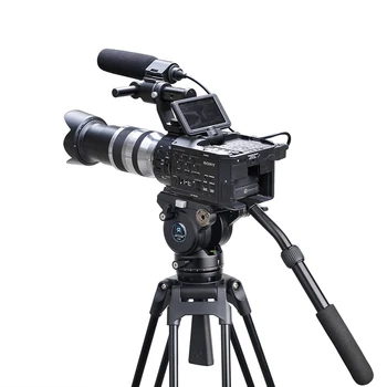 FH9 Sunkiųjų Vaizdo Skysčio Galvos Dėl Trikojo Monopodzie DSLR Fotoaparatas 15kg Max Keliamoji Hidrauliniai Slopinimo Visi CNC Padarė Pavyzdinės Kokybės