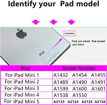 360 Laipsnių Besisukantis PU Odos Flip Cover Case For iPad Mini 4 mini4 Tablet Atveju Stovas Laikiklis Magnetinis Auto Pabusti A1550 A1538