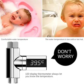 360 Laipsnių Universalus LED Ekranas, vandens Dušas temperatūros matuoklis Elektros Virtuvė Temperatūros Matuoklis Stebėti, ar Kūdikiams, Vaikams