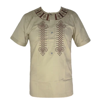 Oficialią Dėvėti Afrikos Drabužiai, vyriški Dashiki Tunika Viršūnes Afrikos Etninės Siuvinėjimo Trumpą Aprangą Вышитая мужская футболка