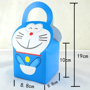 Nemokamas Pristatymas 20 X Animacinių filmų Doraemon/Pakalikai Dovanų Dėžutėje Cute Baby Shower Saldainių Dėžutė Popieriaus Dovanų Maišelį, Vaikams 1-ojo Gimtadienio Dovana