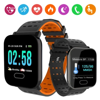 A6 Smart Watch Vyrų, Moterų Kraujo Spaudimas, Širdies ritmo Monitorius Vandeniui IP67 Sporto Smartwatch 