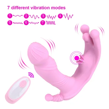 Erotinis Nešiojami Vibratorius, Sekso Žaislai Moterims, Dildo Vibracijos Kelnaitės Pažangios Šildymo 7 Režimu Klitorio Stimuliatorius