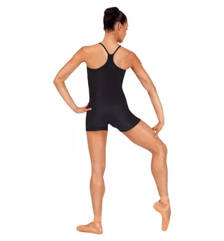 Suaugusiųjų Y-Atgal Camisole Biketard Mergaitėms Gymnastice Triko Juodas Lycra Spandex Dancewear Moterys Baleto Trumpą Šokio Unitards