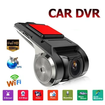 ADAS Automobilių DVR Kamera 1080P USB WIFI Android Brūkšnys Cam Auto Vaizdo įrašymo Brūkšnys Fotoaparatas