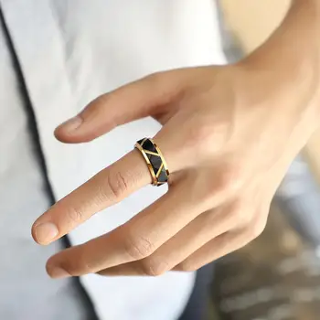 Originalaus dizaino dviejų spalvų aukso atskyrimo geometrinis atidarymo žiedas dizaineris žavių moterų Tailando sidabro brand papuošalai