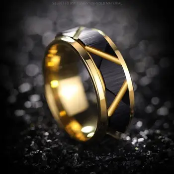 Originalaus dizaino dviejų spalvų aukso atskyrimo geometrinis atidarymo žiedas dizaineris žavių moterų Tailando sidabro brand papuošalai