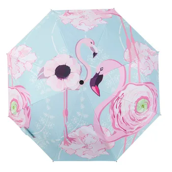 Naujas Moterų Skėtis Svajonė Flamingo Skėčiai nuo Saulės UV Apsauga, Skėtis skėtį nuo saulės Spinduliai Mielas Lietaus, Skėtis, Moterims, Vyrams, Vaikams