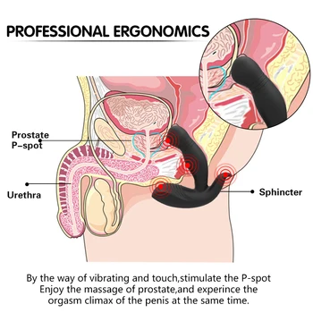 Naujas įkraunamas nuotolinio valdymo prostatos masažas analinis butt plug vibratorius vyrų is sekso žaislas Nemokama dovana perkant