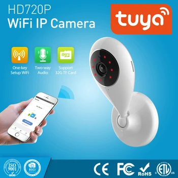 TUYA Wi-fi IP Kamera Namų Apsaugos Stebėjimo Kameros stebėjimo kamerų Tinklas, Wi-fi, Kamera Belaidė Kamera, Dviejų krypčių Garso Naktį Smart gyvenimo APP