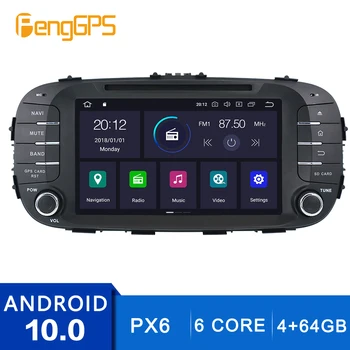 Android 10.0 GPS Navigacija Kia Soul-2017 Touchscreen Multimedijos Headunit CD DVD Grotuvas FM ESU Su Carplay 4+DSP 64G