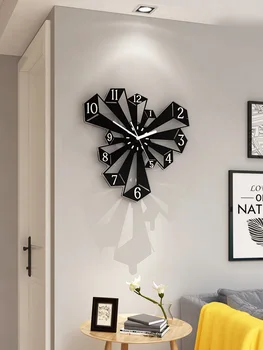 Didelis Minimalistinio Kvarco Modernaus Dizaino Sieninis Laikrodis Kambarį 3d Led Kūrybos Sieninis Laikrodis Silent Reloj Sumalti Namų Dekoro BH50HH