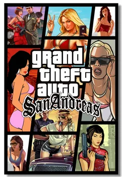 Individualus Spausdinimas Sienos Meno Grand Theft Auto Plakatas GTA V San Andres Siena Lipdukas Vaizdo Žaidimas, Mergina Tapetai Kambario Namų Dekoro #0919#