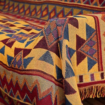 Maroko Stilius Geometrinis Austi Sofa Apima Antklodė Su Kutai Klasikinis Bohemijos Medvilnės Kelionės, Antklodė, Užvalkalai, Apsaugoti Dangtis