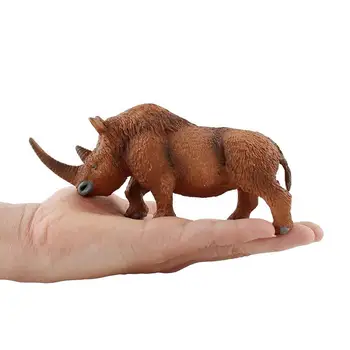 Naujas Gauruotas Raganosių Skaičius Žaislas PVC Saugus Coelodonta Rhino Modelį, Namų Dekoro Apdailos Gyvūnų Žaislai Vaikams Dovanų Švietimo Žaislai