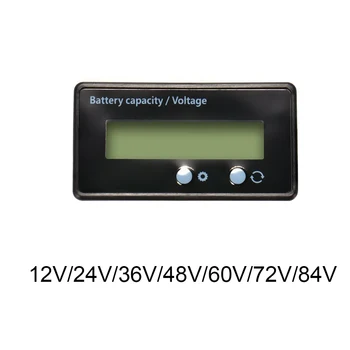 12V-84V LCD Automobilinis Švino rūgštiniai Švino, Ličio Baterijos Įkrovos Lygis Talpos Indikatorius Matuoklis Skaitmeninis LED Testeris Voltmeter Ekranas