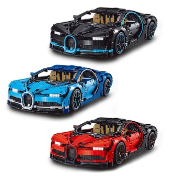 Biuro įranga Bugatti Chiron, Lamborghini 3786 vienetų bolidą superautomobilį blokai LEPIN LEGOGO BECOOL