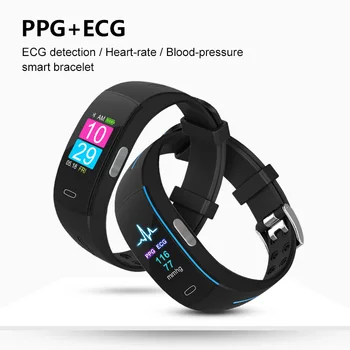 Smartband Kūno Temperatūra, Kraujo Spaudimas Smart Juosta Širdies ritmo Monitorius EKG Smart Apyrankę Veiklos Fitness Tracker Apyrankė