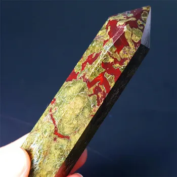 Natūrali Poliravimo Drakono Kraujo Akmuo, Jaspis Kristalų Lazdelė Taškas