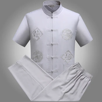 Naujas Kinijos Kung Fu uniformas Trumpas rankovės Chi drabužių Pietų Korėjos Kovos Menų Kostiumas wushu Veiklos Kostiumas 5 Spalvų