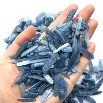 100g Natūralaus Kianitas Kvarco Poliruoti Plonas griežinėlis formos, mėlynos spalvos Kristalai Ritosi Žvyro cyanite brangakmenio Gydymo Kristalais