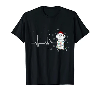 Mano Bichon Frise širdies Plakimas Su Kalėdų Led Žibintai T-Shirt-vyriški T-Shirt-Black