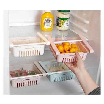 Virtuvės Šaldytuvas Reguliuojamas Tampus Organizatorius Stalčių Krepšelį Šaldytuvo Stalčiai Šviežių Tarpiklis Sluoksnis Maisto Stalčiuko