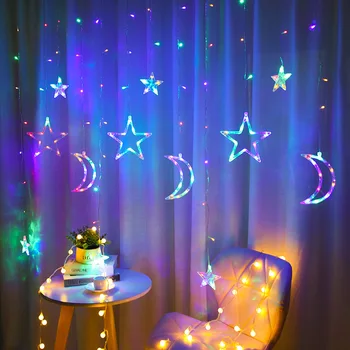 2021 užuolaidų kalėdų šviesos LED string žiburiai kalėdų vainikas patalpų miegamųjų namo vestuvių naujieji metai apdaila
