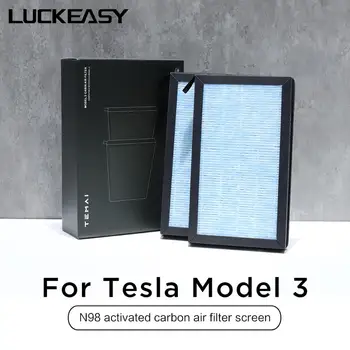 LUCKEASY Interjero Funkciniai Priedai Tesla Model3 N98 aktyvintos anglies oro filtras ekranui valyti oro