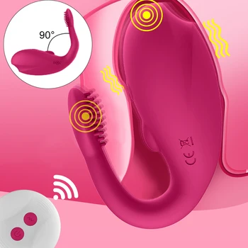 7 Režimai U Tipo Vibratorius Poroms G-Spot Skatinti Belaidžio Nuotolinio valdymo Silikoninis Dildo Kelnaitės Moterų Masturbuotis Sekso Žaislas, skirtas Suaugusiųjų