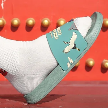 Moterų Vasarinės Šlepetės, neslidžia Fifo Platforma Atsitiktinis Skaidres Kinų Stiliaus Porą Šeimos Vonia Namų Zapatos De Mujer 2020 m.