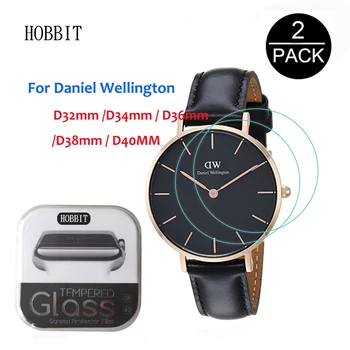 2Pack Daniel Wellington DW 32mm 34mm 36mm 38mm 40mm 0.3 mm 2,5 D 9H Aišku, Grūdintas Stiklas Screen Protector Smart Watch LCD Filmas