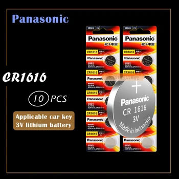 10VNT Panasonic CR1616 Mygtuką Ląstelių Monetos CR1616 Baterijos Automobilį Nuotolinio Valdymo Elektros, Signalizacijos 3V Ličio Baterija