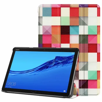 Atveju Naują Huawei M5 Lite10 Colių Tablet Funda už MediaPad M5 Lite 10.1 BAH2-L09/W19 DL-AL09 Smart Cover Atveju Funda Rubisafe