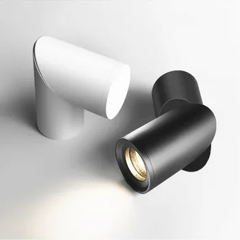 Juoda Balta Pritemdomi Veidrodėliai Sukasi 360 Laipsnių LED Downlight 10W12W15W COB Lubų Vietoje Šviesos diodų (LED) Sienos Lempos Patalpų Apšvietimas