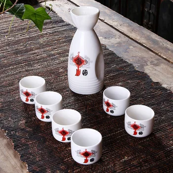 Japonijos Siekiant Nustatyti, 6 Gabalus Siekiant Nustatyti Vertus Dažytos Dizainas Porceliano Keramikos Tradicinės Keramikos Puodeliai Amatų Vyno Taure, Dovanų Dėžutėje