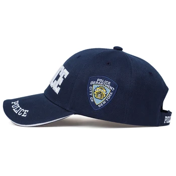 2019 naujas POLICIJOS raštą, siuvinėjimo beisbolo kepuraitę lauko sporto kepurės sunkvežimio vairuotojas hat vyrų ir moterų universalus golfo skrybėlės