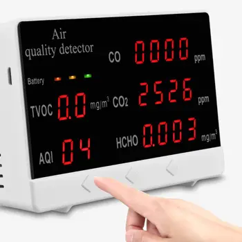 Skaitmeninė Kambarinė/Lauko CO/HCHO/TVOC Testeris JOMS CO2 Matuoklis Oro Kokybei Stebėti Detektorius Daugiafunkcinis Buitinių Dujų Analizatorius
