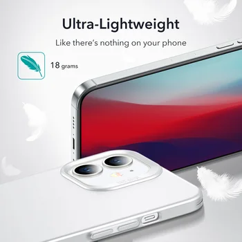 ESR 2020 Atveju iPhone 12 Pro Max Lengvas Sunku, PC Atveju-Ultra Plonas Matte Slim Skysčio Apsauginė iPhone 12 Mini Dangtis