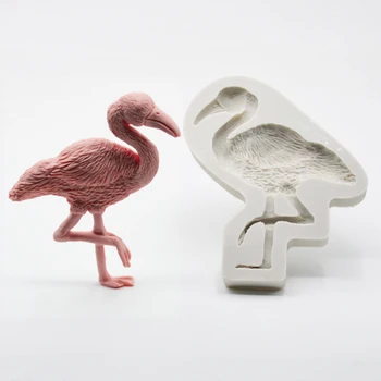 Flamingo Formos, Liejimo Formos Silikono Formos Minkštas Tortas Dekoravimo Priemonė Gumpaste Sugarcraft Šokolado Formos Bakeware
