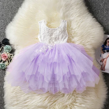 Balta Baby Girl Dress Krikšto Drabužius Mergina 1 2 Metų Gimtadienio Apranga Baby Girl Vestuvių Suknelė Maža Mergaitė Šalies Frocks Dizaino