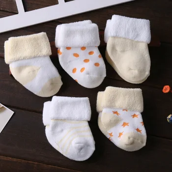 Žiemos kūdikių kojinės Pavasario vasaros Aukštos kokybės 5/6pairs/daug Kūdikių Naujagimių Kojinės Medvilnės atsitiktinis Kūdikių Kojinės