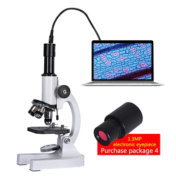 Zoom 640X 1280X 2000X HD Biologinis mikroskopas Monokuliariniai studentų mokslo laboratorija LED šviesos telefono turėtojas elektroninių okuliaro