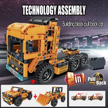 Miesto Kūrėjas, Ne Kelių Automobilių Blokai Technikos Inžinerijos Loader Sunkvežimiai Konteinerių Buldozeris Plytų Žaislai Berniukams