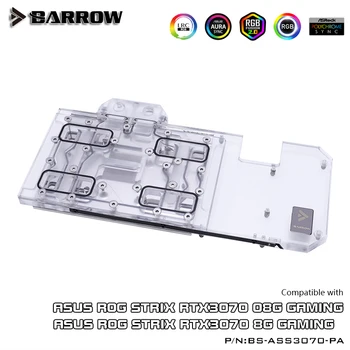 Barrow Visišką GPU Vandens Blokas ASUS ROG STRIX RTX 3070 08G /8G ŽAIDIMŲ, 5V ARGB 3PIN Plokštė 